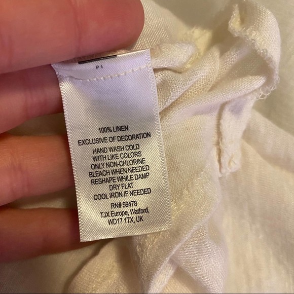Linen Knit Blend Beige Top Medium - Picture 10 of 10